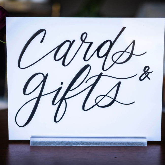 Cards and Gifts – White Acrylic