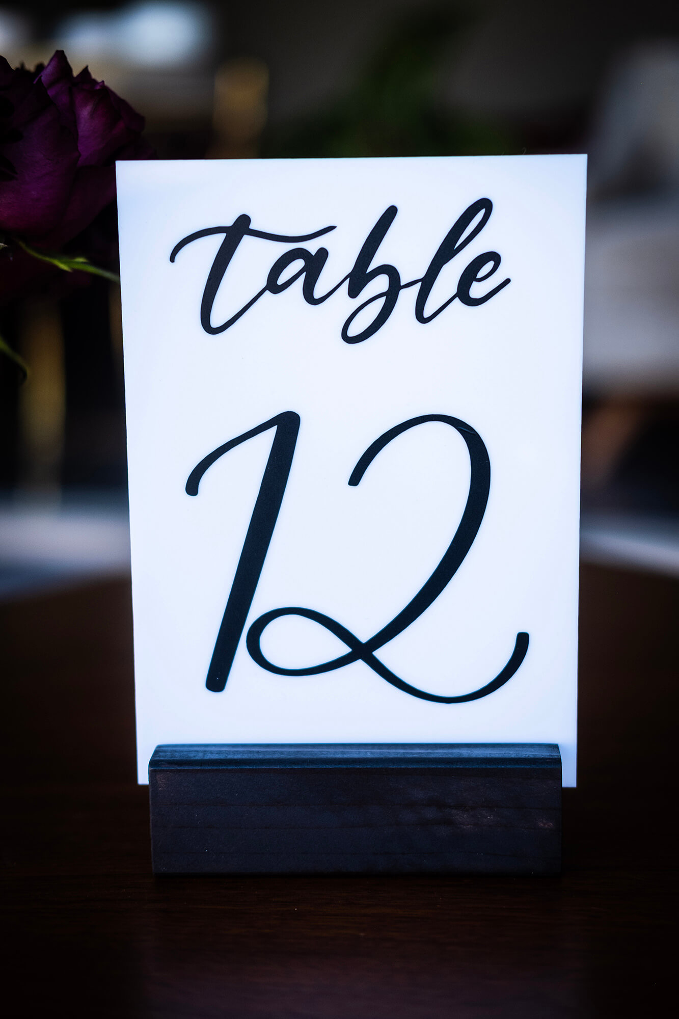 Table Numbers – White Acrylic