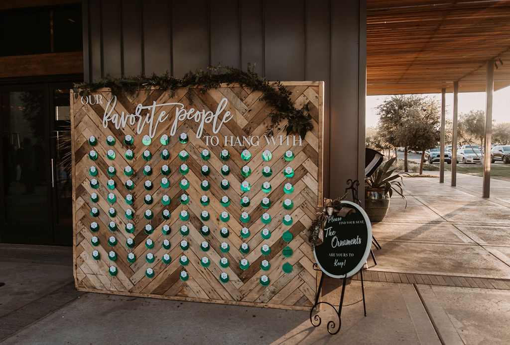 Designing your wedding - Our favorite people seating chart